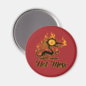 Hot Mess Crispy Dragon Magnet (Vorderseite/Rückseite)