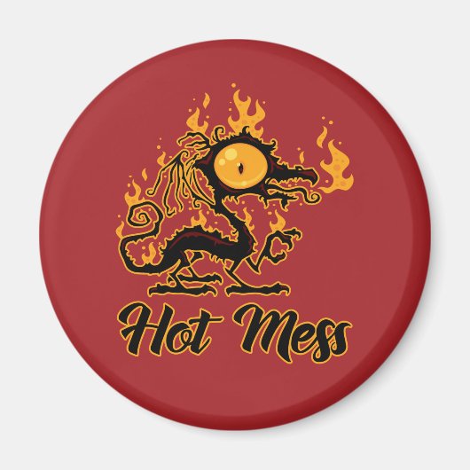 Hot Mess Crispy Dragon Magnet (Vorne)