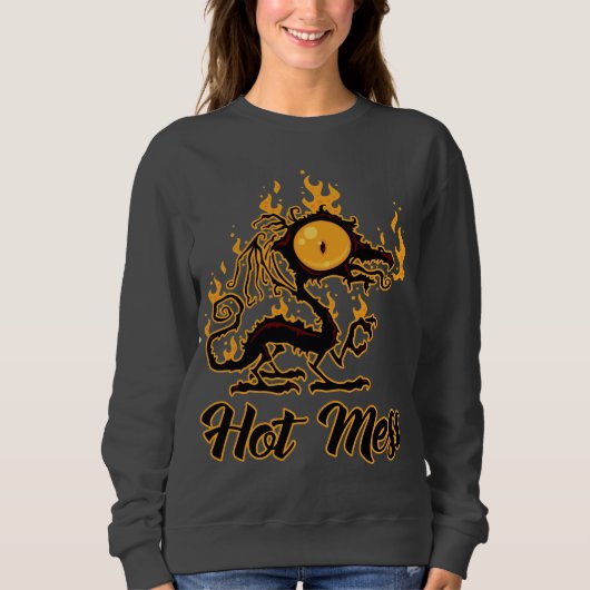 Hot Mess Crispy Dragon Sweatshirt (Vorderseite)