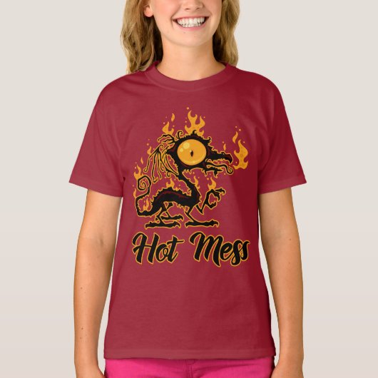 Hot Mess Crispy Dragon T-Shirt (Vorderseite)