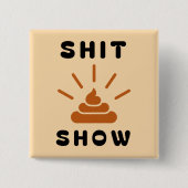 Hot Mess Express | Funny Chaos Button (Vorderseite)