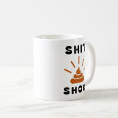 Hot Mess Express | Lustiger Dampfender Haufen Klas Kaffeetasse (VorderseiteRechts)