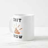 Hot Mess Express | Lustiger Dampfender Haufen Klas Kaffeetasse (Vorderseite Links)