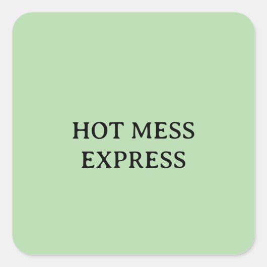 HOT MESS EXPRESS QUADRATISCHER AUFKLEBER (Vorderseite)