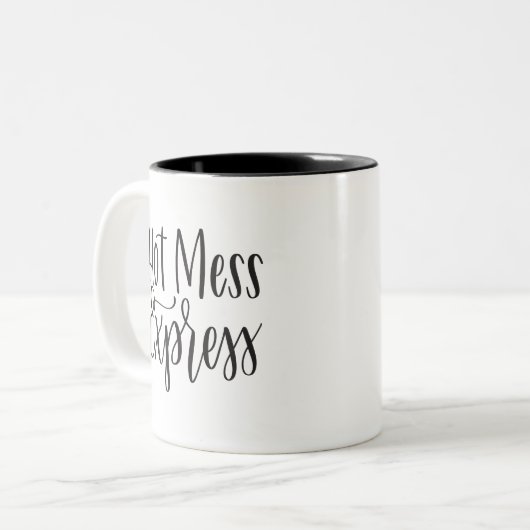 Hot Mess Express | Tasse in Handschrift (Vorderseite Links)