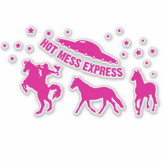 Hot Mess Express Vinyl Sticker (Vorderseite)