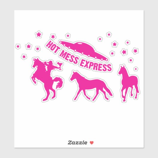 Hot Mess Express Vinyl Sticker (Blatt)