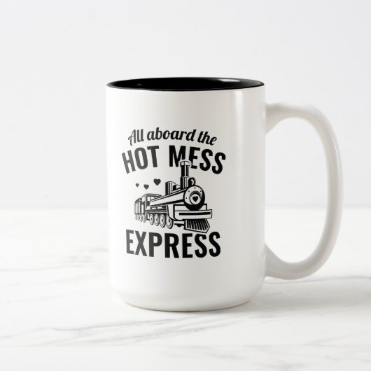 Hot Mess Express Zweifarbige Tasse (Rechts)