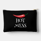 Hot Mess lustig würziger Chili Pfeffer Zubehörtasche (Rückseite)