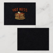 Hot Mess Pancake Frühstück Visitenkarte (Vorne/Hinten)