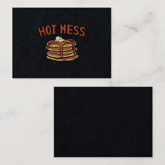 Hot Mess Pancake Frühstück Visitenkarte (Vorne/Hinten)