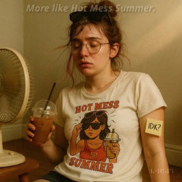 Hot Mess Sommer T-Shirt – Funky Indie Chaos Tee