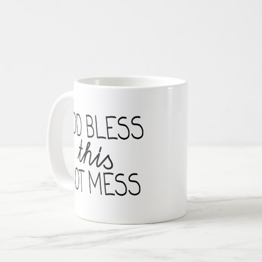 Hot Mess zerteilt Kaffeetasse (Vorderseite Links)