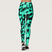 Hot Minze Cheetah Rave Liebe Leggings (Rückseite)