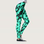 Hot Minze Cheetah Rave Liebe Leggings (Rechts)