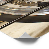 Hot Model KELSEY auf einem klassischen Kawasaki Z1 Poster (Ecke)