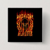 Hot Molon Labe Warrior Mask Laurels on Fire Button (Vorderseite)
