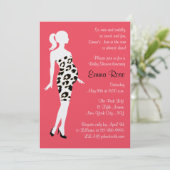 Hot Momma!Kinderdusche Einladung (Stehend Vorderseite)