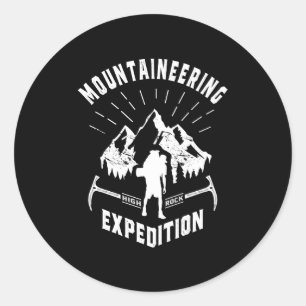 Hot Mountainering T - Shirt Geschenk Runder Aufkleber