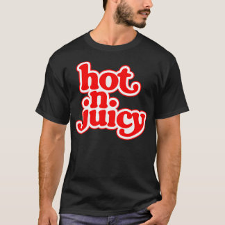 Hot N Juicy 70er Hamburger Cheeseburger Fast Food T-Shirt