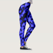 Hot Neon Blue Cheetah Rave Liebe Leggings (Rechts)