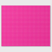 Hot Neon Pink and White Polka Dots Geschenkpapier (Flach)