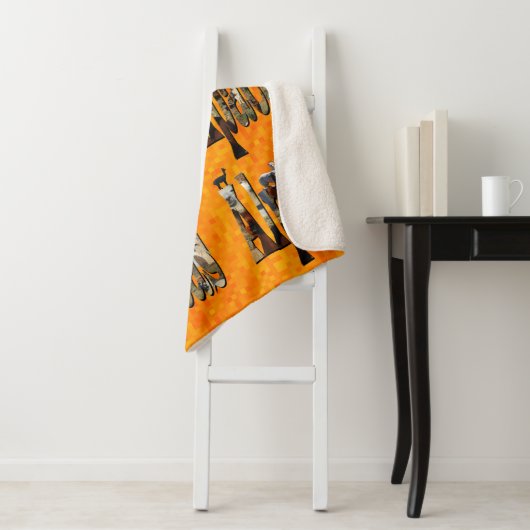 Hot Orange Alpaca Design, Sherpadecke (Beispiel)