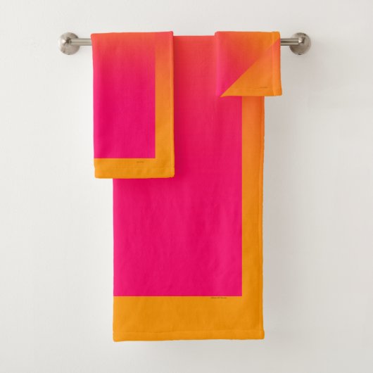 HOT ORANGE PINK BADHANDTUCH SET (Insitu)