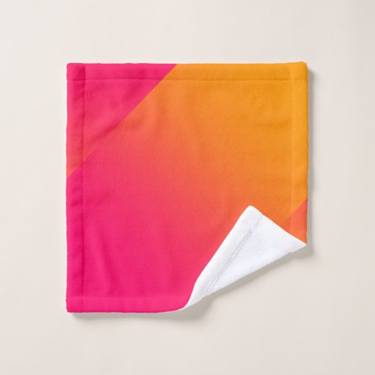 HOT ORANGE PINK BADHANDTUCH SET (Waschlappen)