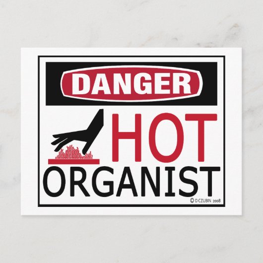 Hot Organist Postkarte (Vorderseite)