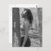 Hot Outdoor Model Foto Postkarte (Vorne/Hinten)