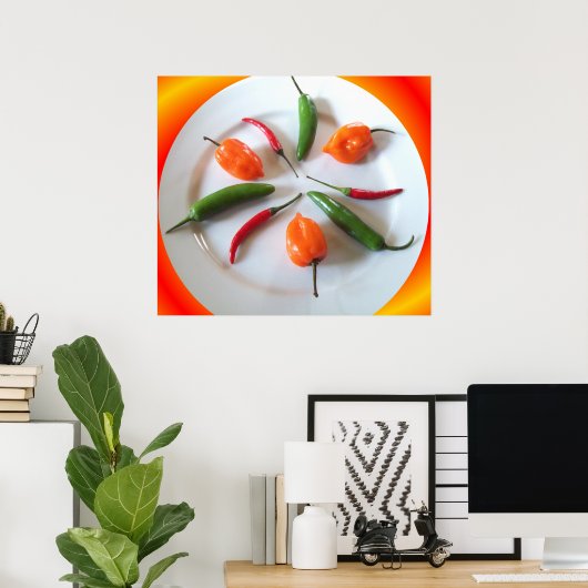 Hot Paprikaschoten 3 Poster (Heimbüro)