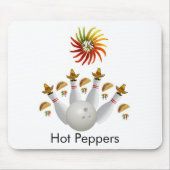 Hot Paprikaschoten Bowling Balls Maus Pad! Mousepa Mousepad (Vorne)