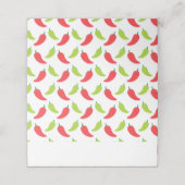 Hot Paprikaschoten Fiesta Geburtstag Platzkarte (Außenseite Aufgefaltet)