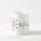Hot Paprikaschoten Mandala Individuelle Name Kaffeetasse (Mittel)