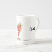 Hot-Pepper-Bone-China Porzellantasse (Vorderseite Rechts)