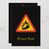 Hot Pepper Danger Sign Einladung (Vorne/Hinten)