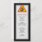 Hot Pepper Danger Sign Einladung (Rückseite)