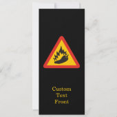 Hot Pepper Danger Sign Einladung (Vorderseite)