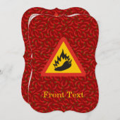 Hot Pepper Danger Sign Einladung (Vorne/Hinten)