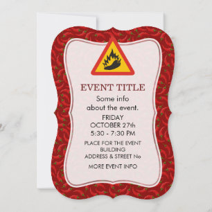 Hot Pepper Danger Sign Einladung