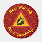 Hot Pepper Danger Sign Magnet (Vorne)