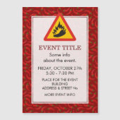 Hot Pepper Danger Sign Magnetkarte (Vorderseite)