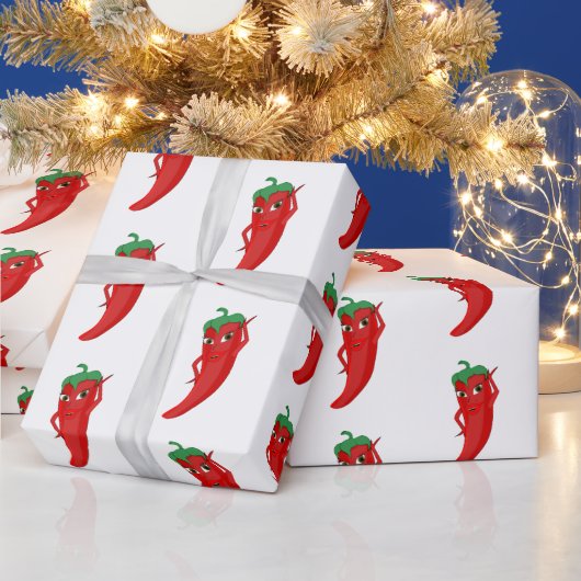 Hot Pepper Diva Muster Zeichnend Geschenkpapier (Feiertage)