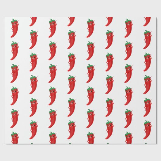 Hot Pepper Diva Muster Zeichnend Geschenkpapier (Flach)