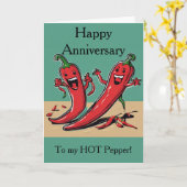 Hot-Pepper-Jubiläum Karte (Gelbe Blume)