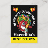 Hot-Pepper mexikanisches Restaurant Spaß Visitenkarte (Vorderseite)