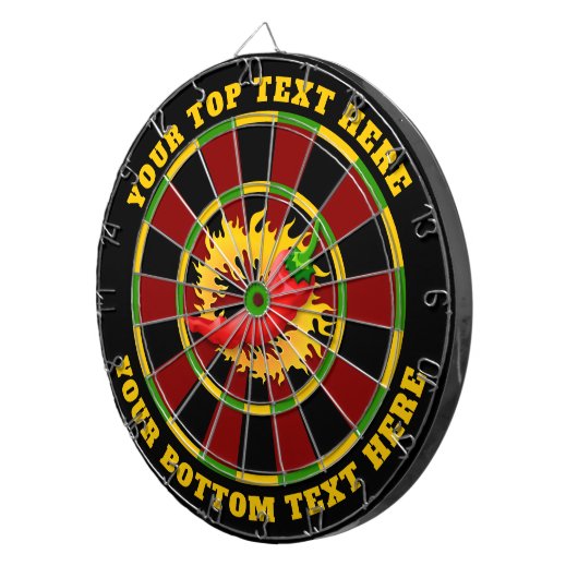 Hot Pepper mit Flamme Dartscheibe (Vorderseite rechts)