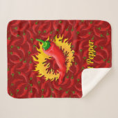 Hot Pepper mit Flamme Sherpadecke (Vorderseite (Horizontal))