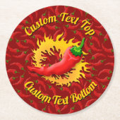 Hot Pepper mit Untersetzer aus Flammpapier (Vorderseite)